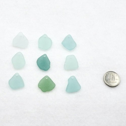 Drilled Sea Glass Charms for Jewelry Making Pastel Real Beach Glass Beads Unusual Craft Supply