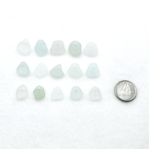 Pastel Sea Glass Small Charms for Jewelry Making Light Color Beach Glass Craft Supplies 
