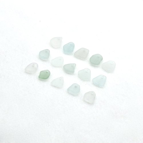 Pastel Sea Glass Small Charms for Jewelry Making Light Color Beach Glass Craft Supplies 