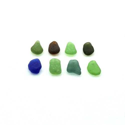 Genuine Sea Glass Charms for Jewelry Making Colorful Drilled Beach Beads Natural Craft Supply