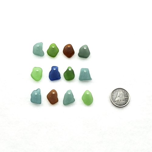 Unique Beads for Sale Jewelry Making Top Drilled Sea Glass Beach Charms Craft Supplies 