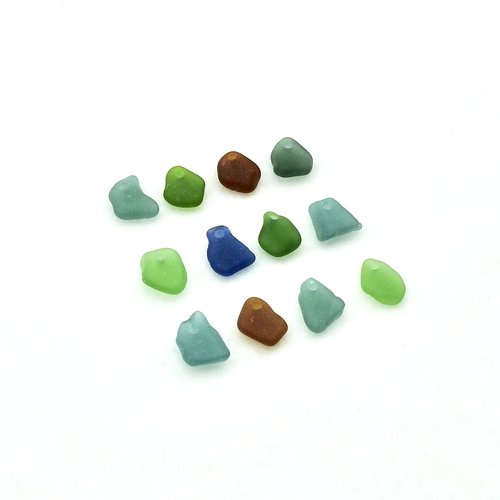 Unique Beads for Sale Jewelry Making Top Drilled Sea Glass Beach Charms Craft Supplies 