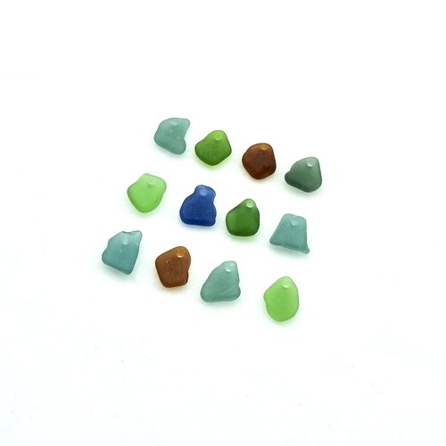 Unique Beads for Sale Jewelry Making Top Drilled Sea Glass Beach Charms Craft Supplies 