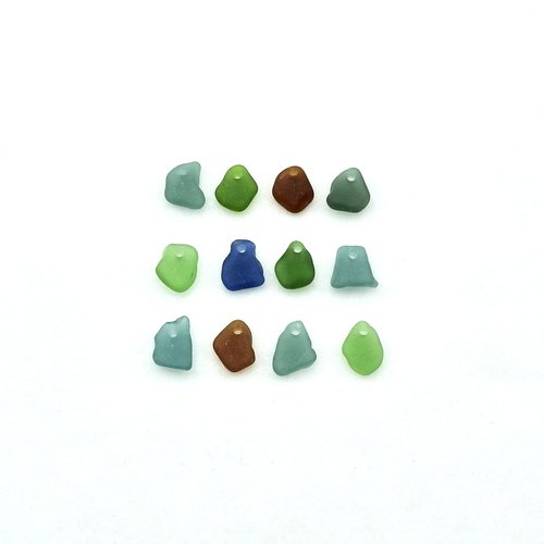 Unique Beads for Sale Jewelry Making Top Drilled Sea Glass Beach Charms Craft Supplies 