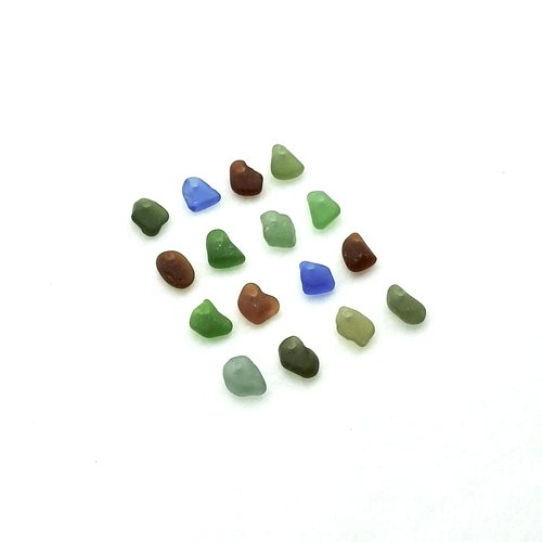 Tiny Sea Glass for Crafts Beach Charms for Jewelry Making Sew on Teardrop Beads