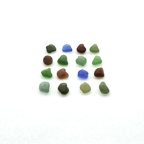 Tiny Sea Glass for Crafts Beach Charms for Jewelry Making Sew on Teardrop Beads