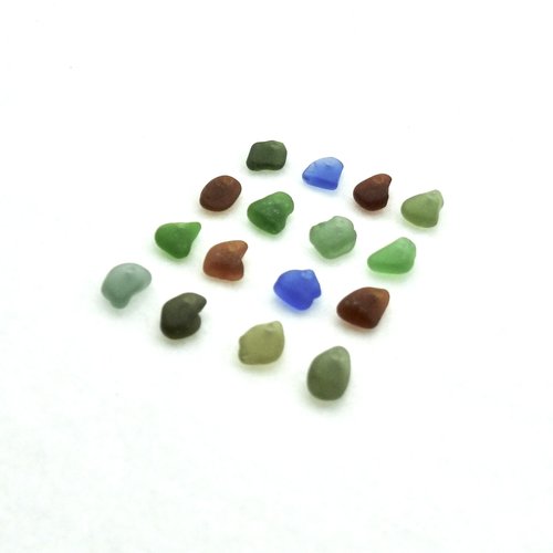 Tiny Sea Glass for Crafts Beach Charms for Jewelry Making Sew on Teardrop Beads