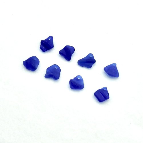 Cobalt Blue Sea Glass Charms Drilled Jar Bottle Rims for Jewelry Making Unique Beach Supply