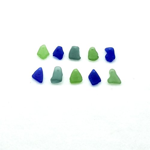 Real Sea Glass Charms or Pendants for Jewelry Making Beach Craft Supply Mixed Colors