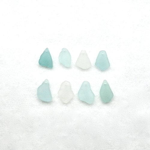 Drilled Sea Glass Charms for Jewelry Making Pastel Real Beach Glass Beads Unusual Craft Supply