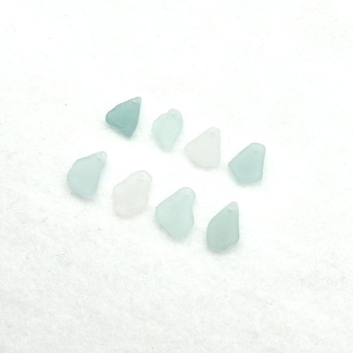Drilled Sea Glass Charms for Jewelry Making Pastel Real Beach Glass Beads Unusual Craft Supply