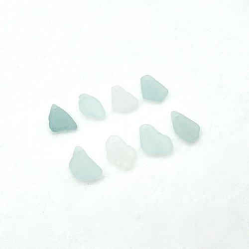 Drilled Sea Glass Charms for Jewelry Making Pastel Real Beach Glass Beads Unusual Craft Supply