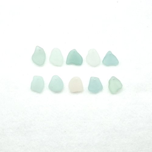 Drilled Sea Glass Charms for Jewelry Making Pastel Real Beach Glass Beads Unusual Craft Supply