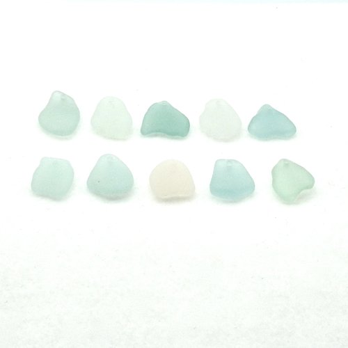 Drilled Sea Glass Charms for Jewelry Making Pastel Real Beach Glass Beads Unusual Craft Supply