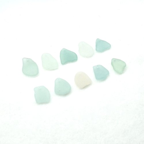 Drilled Sea Glass Charms for Jewelry Making Pastel Real Beach Glass Beads Unusual Craft Supply