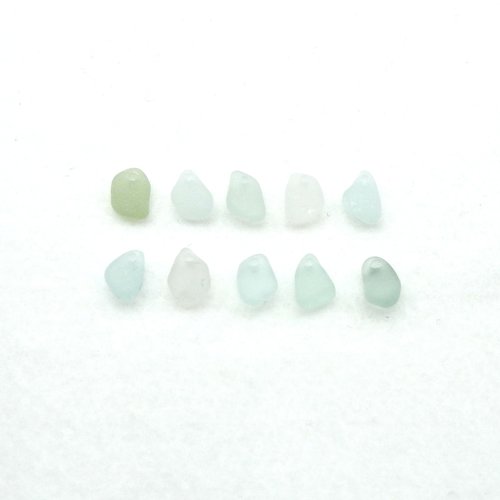 Light Pastel Sea Glass Small Charms for DIY Jewelry Making, Beach Glass Craft Supplies 