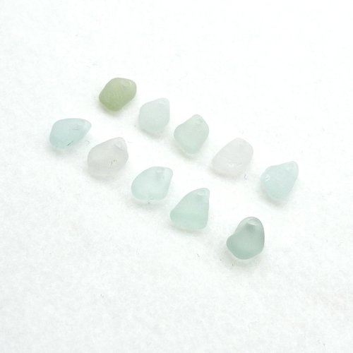 Light Pastel Sea Glass Small Charms for DIY Jewelry Making, Beach Glass Craft Supplies 