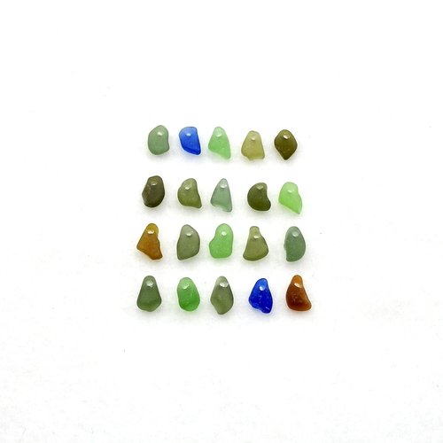 drilled beach glass