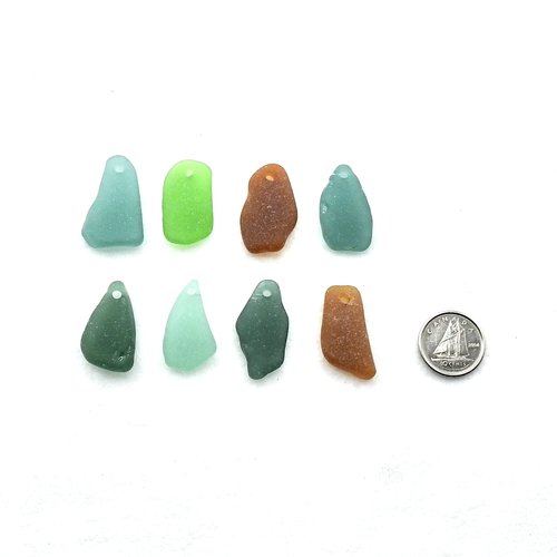 Genuine Sea Glass Large Pendants Jewelry Making Colorful Natural Beach Beads 