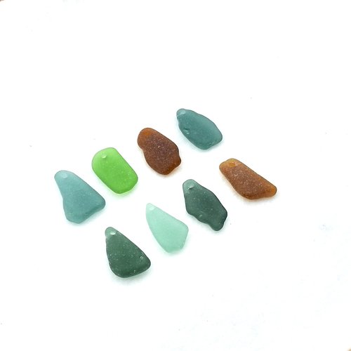 Genuine Sea Glass Large Pendants Jewelry Making Colorful Natural Beach Beads 