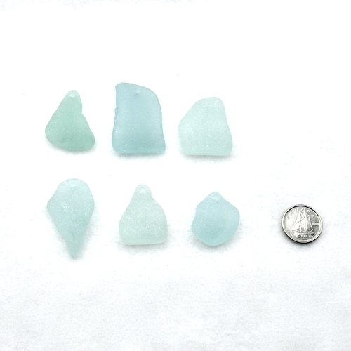 Genuine Sea Glass Pendants Large Pastel Top Drilled Hole Beach Craft Supply 