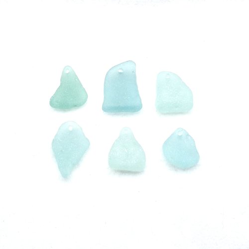 Genuine Sea Glass Pendants Large Pastel Top Drilled Hole Beach Craft Supply 