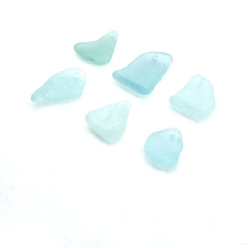 Genuine Sea Glass Pendants Large Pastel Top Drilled Hole Beach Craft Supply 