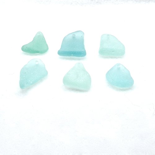 Genuine Sea Glass Pendants Large Pastel Top Drilled Hole Beach Craft Supply 