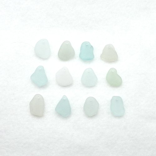 pastel sea glass charms