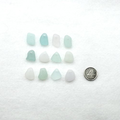 Sea Glass Small Charms for Jewelry Making Pastel Shades Beach Glass Craft Supplies 