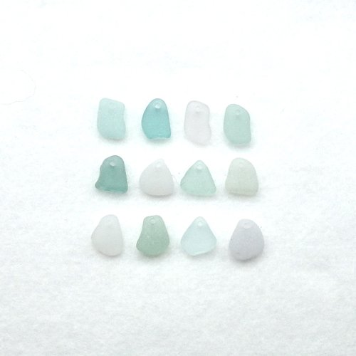 Sea Glass Small Charms for Jewelry Making Pastel Shades Beach Glass Craft Supplies 