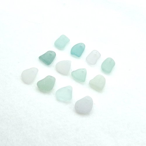 Sea Glass Small Charms for Jewelry Making Pastel Shades Beach Glass Craft Supplies 