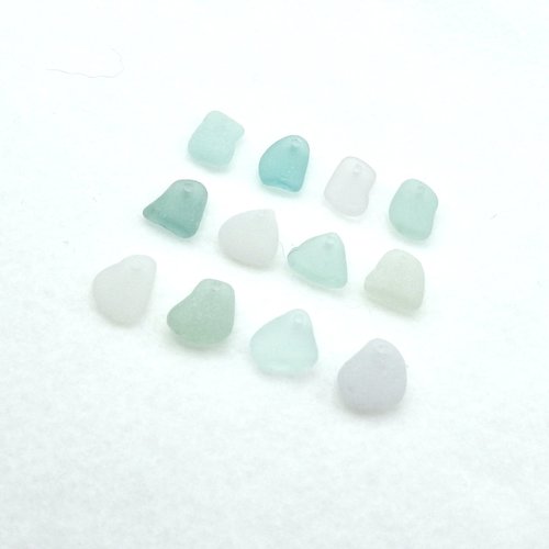 Sea Glass Small Charms for Jewelry Making Pastel Shades Beach Glass Craft Supplies 