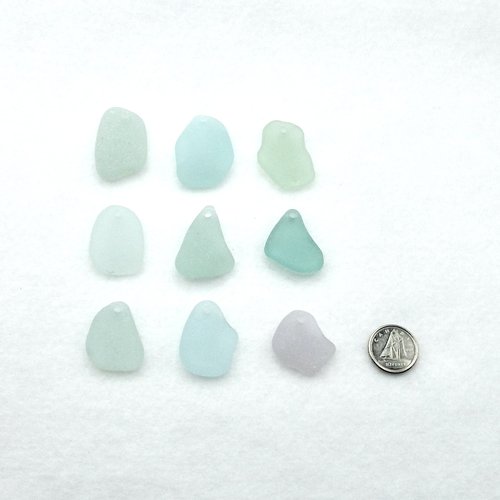 Large Sea Glass Pendants for Jewelry Wind Chimes or Keychains Beach Craft Supply