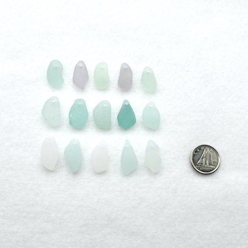 Beach Glass Pendants and Charms Top Drilled Sea Glass Beads for Jewelry Making