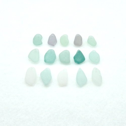 Beach Glass Pendants and Charms Top Drilled Sea Glass Beads for Jewelry Making