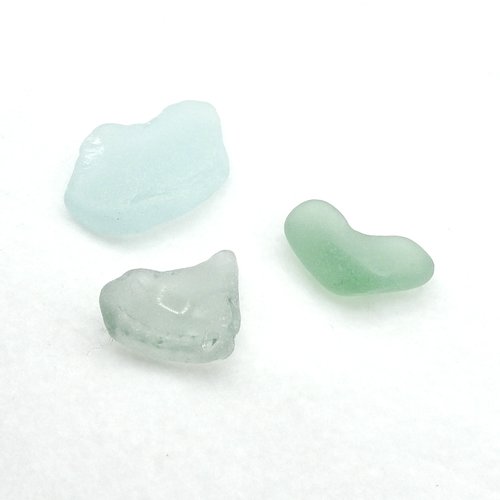 Real Sea Glass Pieces Unique Shapes Heart Bottleneck Collectible Beach Display