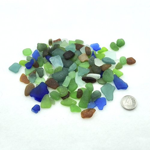 Craft Quality Sea Glass Natural Rough Real Beach Art Supply Terrarium Decoration