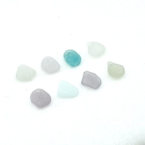 Drilled Sea Glass Charms for Jewelry Making Pastel Real Beach Glass Craft Beads