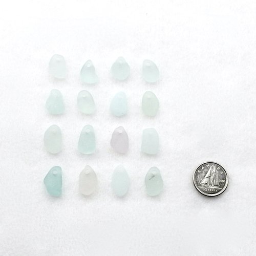 Pastel Sea Glass Small Charms for Jewelry Making Light Color Beach Glass Craft Supplies 