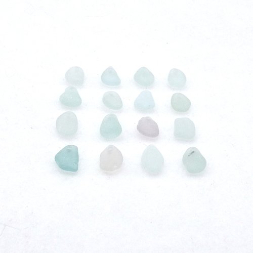 Pastel Sea Glass Small Charms for Jewelry Making Light Color Beach Glass Craft Supplies 