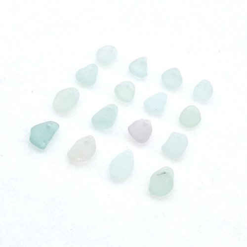 Pastel Sea Glass Small Charms for Jewelry Making Light Color Beach Glass Craft Supplies 