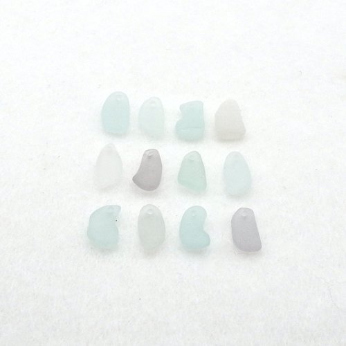 pastel sea glass charms