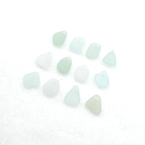 top drilled sea glass beads