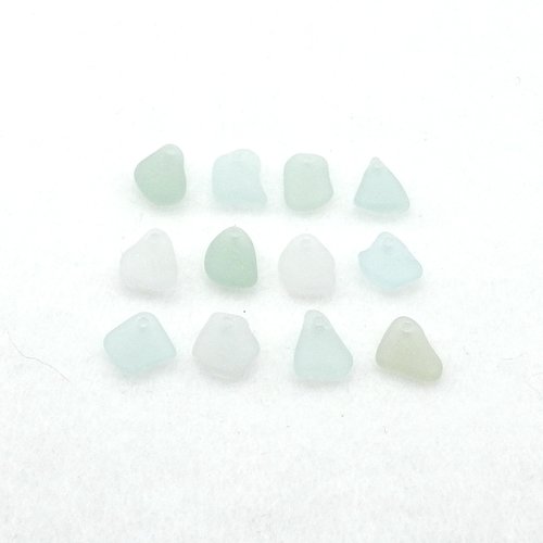 light pastel beach glass charms