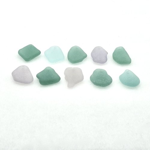 Sea Glass Charms for Jewelry Making Pastel Real Beach Beads Unusual Craft Supply