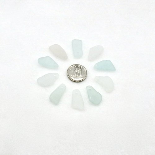 light pastel sea glass pendants