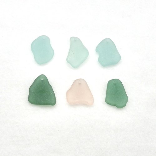 Large Sea Glass Pendants for Jewelry Wind Chimes or Keychains Beach Craft Supply
