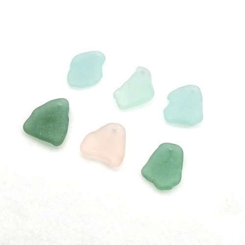 Large Sea Glass Pendants for Jewelry Wind Chimes or Keychains Beach Craft Supply