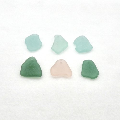 Large Sea Glass Pendants for Jewelry Wind Chimes or Keychains Beach Craft Supply